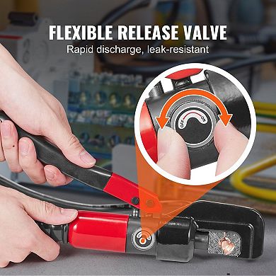 Hydraulic Cable Crimper Kit with 6T Pump and 9 Dies for Automotive and Electrical Use