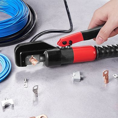 Hydraulic Cable Crimper Kit with 6T Pump and 9 Dies for Automotive and Electrical Use