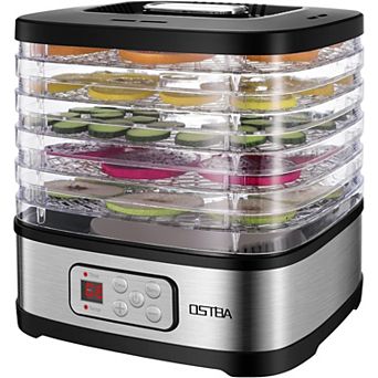 OSTBA Food Dehydrator, 5 BPA-Free Trays, Adjustable Temp & 72H Timer, LED Display