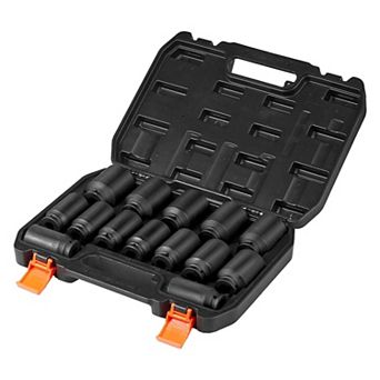 Drive Metric Axle Nut Socket Set, 6-Point and 12-Point with Case