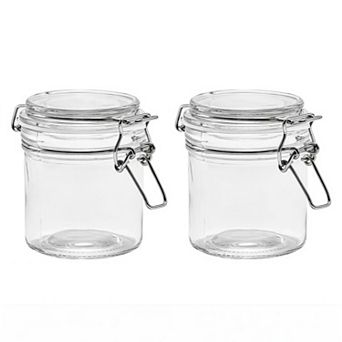 2 Pack Glass Lock Lid Storage Jars