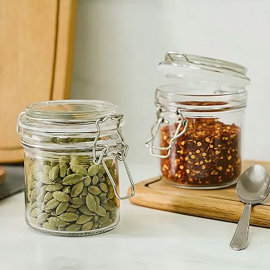 2 Pack Glass Lock Lid Storage Jars