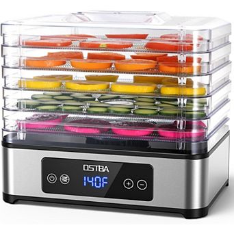 OSTBA Food Dehydrator, 5 Stainless Steel Trays, Dryer for Jerky, Fruits, Herbs, Mushrooms