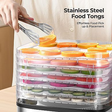 OSTBA 8-Tray Food Dehydrator, 72H Timer & Temp Control up to 158℉, Includes 8 Mesh Sheets