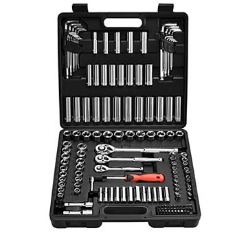 CR-V Alloy Steel Socket Set with Ratchet Drop-Resistant Storage Case
