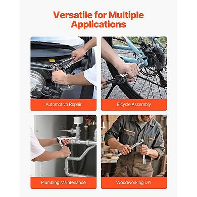 CR-V Alloy Steel Socket Set with Ratchet Drop-Resistant Storage Case