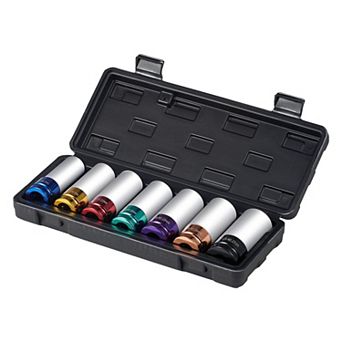 Lug Nut Impact Socket Set 7 pc Metric 1727mm with Case