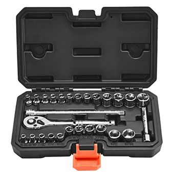 CR-V Alloy Socket Set Ratchet 6-Point Tool Kit for Home and Garage