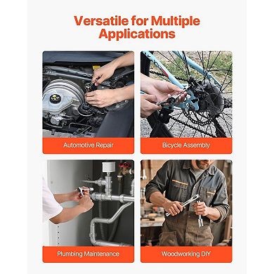 CR-V Alloy Socket Set Ratchet 6-Point Tool Kit for Home and Garage