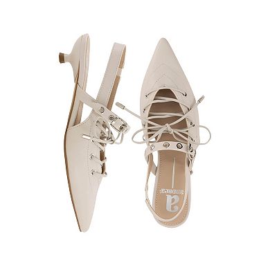 Andrea Women's Kitten Heel Strappy Pumps 95077-3888926