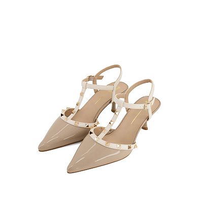 Andrea Women's Slingback Buckle Heels 94986-3889466