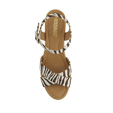 Andrea Women's Wedge Ankle Strap Sandals 95049-3892404