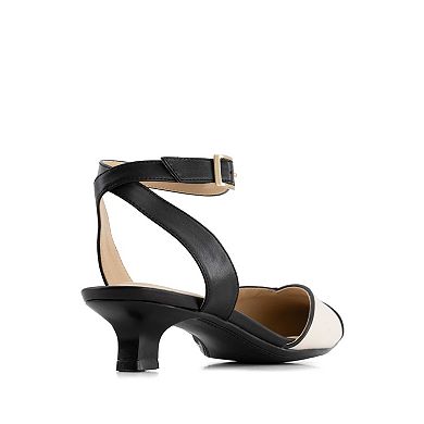 Andrea Women's Low Heel Ankle Strap Pumps 88348-3752845