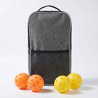 Pickleball Paddle Set with 2 Rackets 4 Balls and Carry Bag