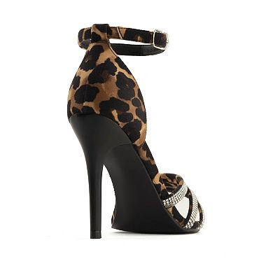 Andrea Women's Heeled Ankle Strap Dress Sandals 94015-3863701