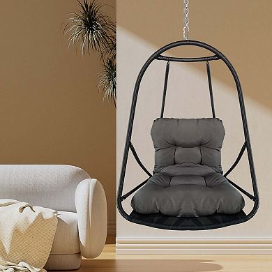 Wicker Rattan Swing Egg Chair without Stand