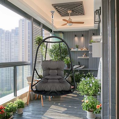 Wicker Rattan Swing Egg Chair without Stand