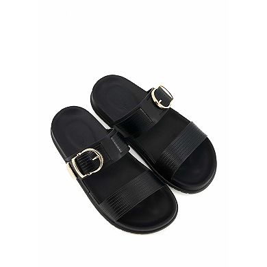 Andrea Women's Double Strap Footbed Sandals 90562