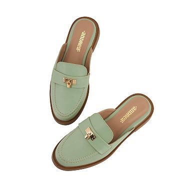 Andrea Women's Flat Mocassin Mules 67910-3904565