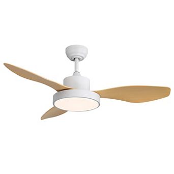 47 Inch Ceiling Fan with 22W LED Light and Remote Control 6 Speeds Reversible DC Motor