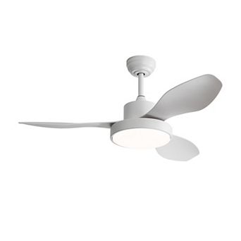 47 Inch Ceiling Fan with 22W LED Light and Remote Control 6 Speeds Reversible DC Motor