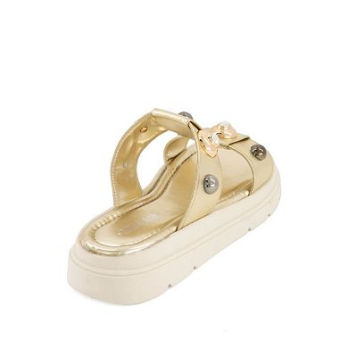 Andrea Women's Platform T-strap Sandals 91012-3909829