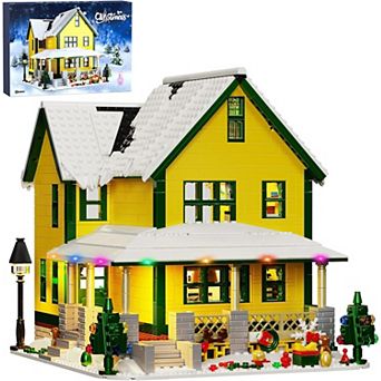 Christmas Village Snow House Building Set with Light, 1367 pc