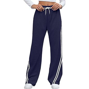 Women Baggy Wide Leg Drawstring Track Pants with Pockets
