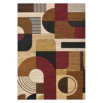 Geometric Large Area Rug for Living Room Bedroom, Washable Non Slip Modern Rug Indoor Outdoor