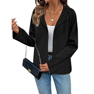 Women's Blazer Long Sleeve Open Front Blazers Casual Work Lightweight Suit Jacket