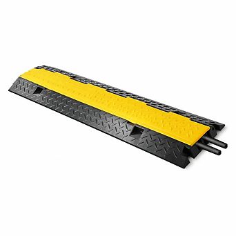Pyle Cable Cover Ramps (PCBLCO105X2) - 3-Channel Cord Protector for Indoor/Outdoor Use (2-Pack)