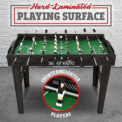 SereneLife 48'' Competition-Sized Foosball Table - Heavy Duty Mini Soccer Game SLFSBLT47