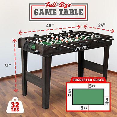 SereneLife 48'' Competition-Sized Foosball Table - Heavy Duty Mini Soccer Game SLFSBLT47