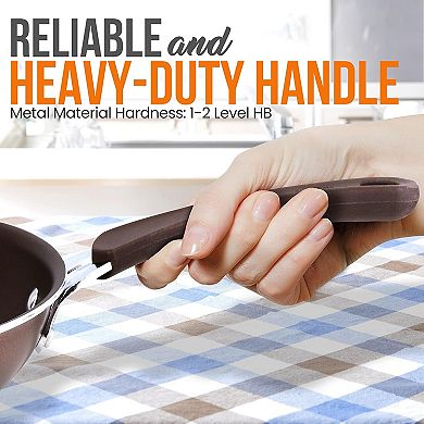 NutriChef Sauce Pot with Lid, 1.5 Qt Non-Stick, Tempered Glass Lid, High-Quality Kitchenware