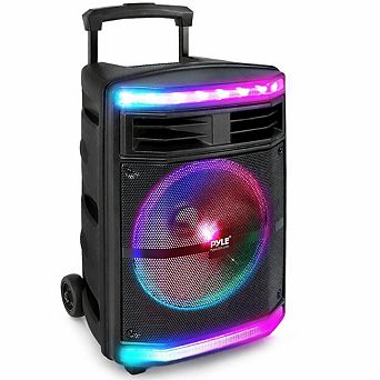 Pyle Portable Bluetooth PA Speaker System - Bluetooth Speaker Portable MP3/USB SD Card Reader