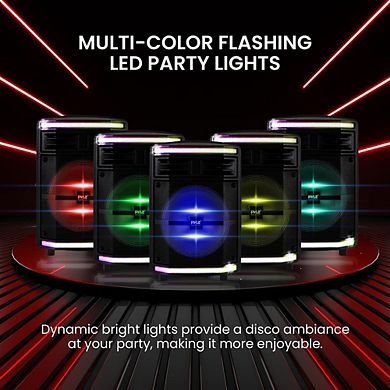 Pyle Portable Bluetooth PA Speaker System - Bluetooth Speaker Portable MP3/USB SD Card Reader