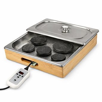 Portable Massage Stone Warmer Set Electric Spa