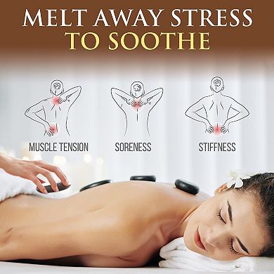 Portable Massage Stone Warmer Set Electric Spa