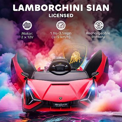 Aosom 12V Lamborghini SIAN Licensed Electric Car for Kids,