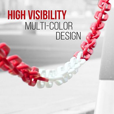 Pyle 82' Emergency Barrier Chain - High-Visibility Multi-Color Safety Chain (PCHN31)