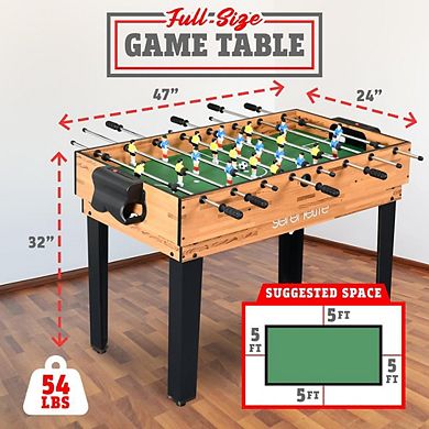 SereneLife 4-in-1 Multi-Function Game Table - Durable & Compact SLMTGTBL41