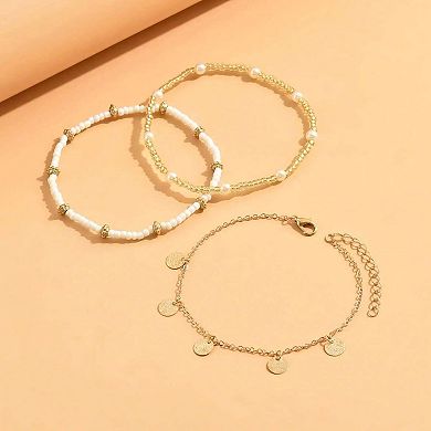 Beach Style Shell Anklet Set