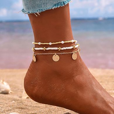 Beach Style Shell Anklet Set