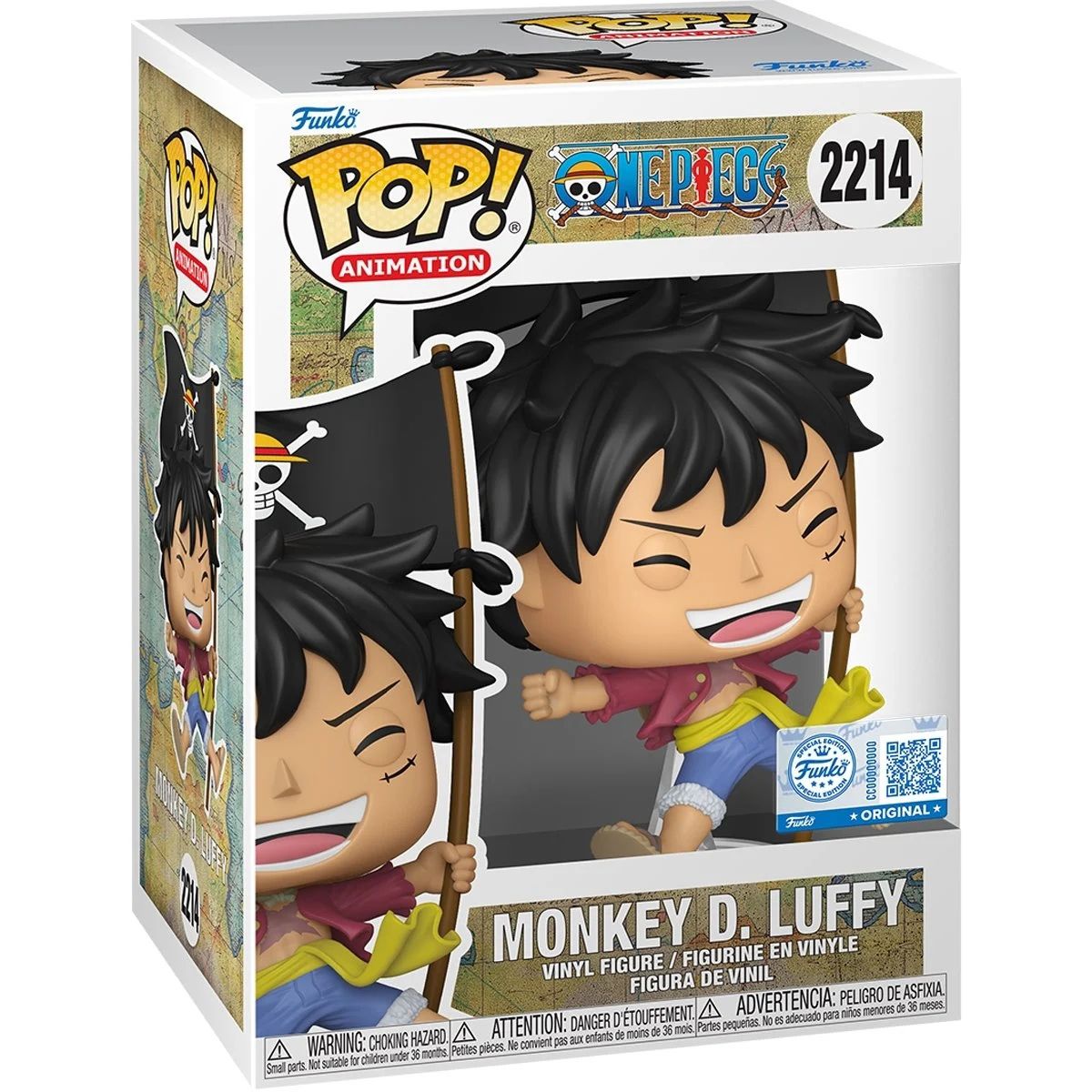 Детская фигурка Funko Pop! One Piece: Luffy with Flag #2214 — фото 3