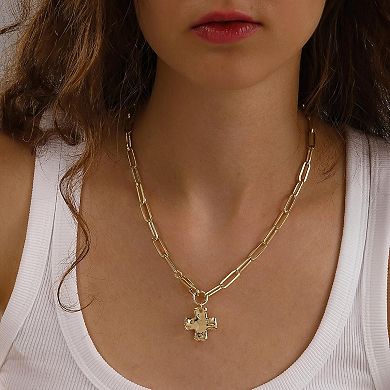 Layered Cross Charm Necklace