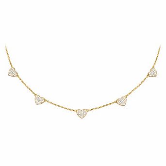 Womens Heart Chain Necklace