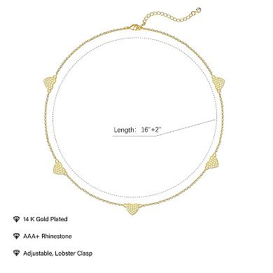 Womens Heart Chain Necklace