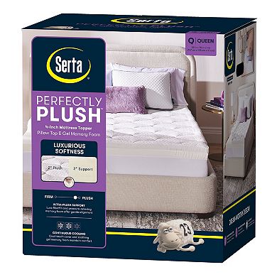 Serta® Perfectly Plush™ 4-Inch Pillow Top & Gel Memory Foam Mattress Topper