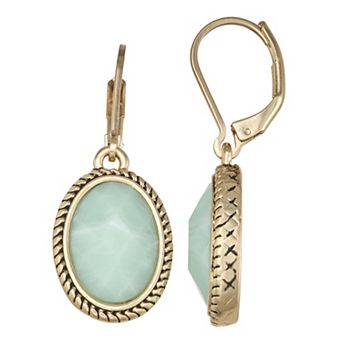Napier Gold Tone Casual Nature Drop Earrings
