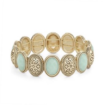 Napier Gold Tone Casual Nature Stretch Bracelet